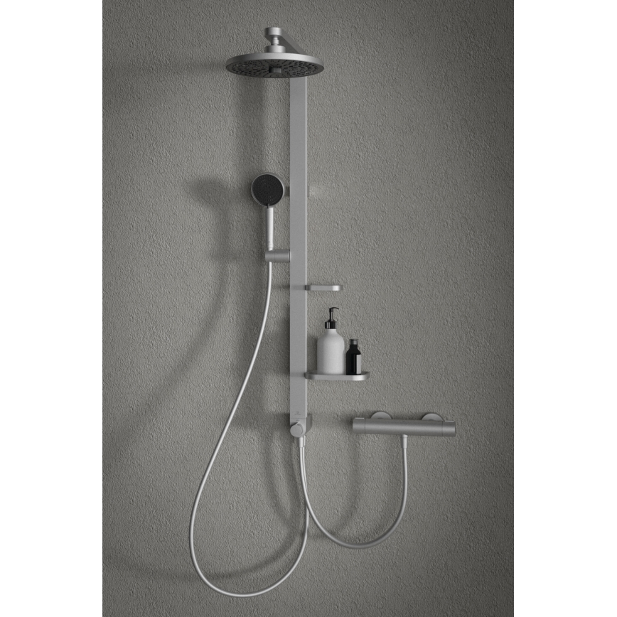 Ideal Standard BD583SI - Duschset med termostatblandare CERATHERM ALU+ i silver