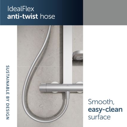 Ideal Standard BD583SI - Duschset med termostatblandare CERATHERM ALU+ i silver