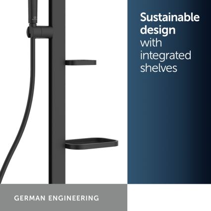 Ideal Standard BD583XG - Duschset med CERATHERM ALU+ blandare, matt svart