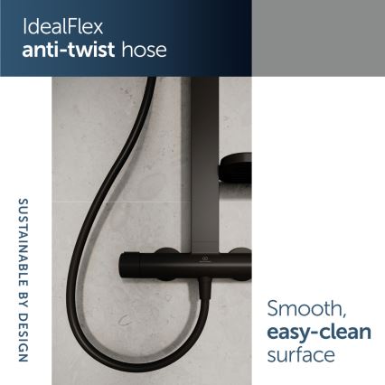 Ideal Standard BD583XG - Duschset med CERATHERM ALU+ blandare, matt svart