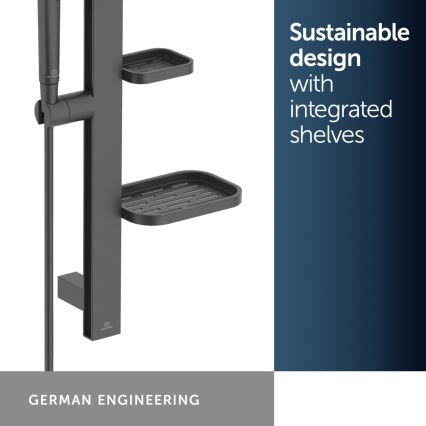 Ideal Standard BD586XG - Duschset IDEALRAIN ALU+ matt svart