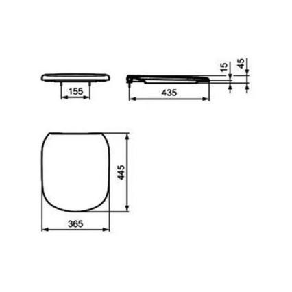 Ideal Standard T352901 - WC-sits SoftClose TESI vit