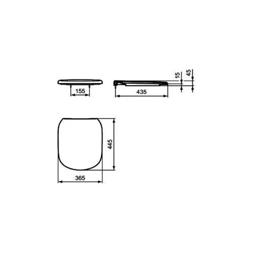Ideal Standard T352901 - WC-sits SoftClose TESI vit