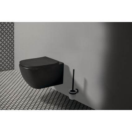 Ideal Standard T3546V3 - Vägghängd WC med SoftClose-sits TESI keramik/svart