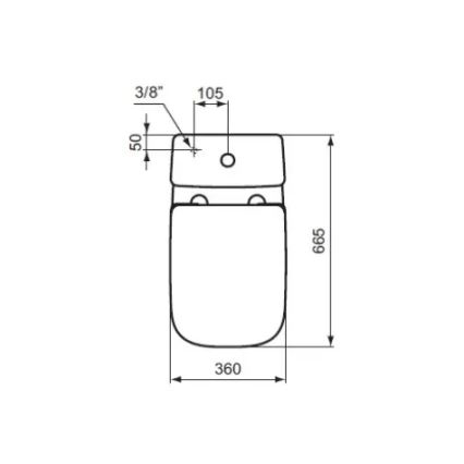 Ideal Standard T453001 - Toalettsits I.LIFE A vit