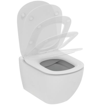 Ideal Standard T536001 - Vägghängd WC utan spolkant med SoftClose-sits TESI keramik/vit