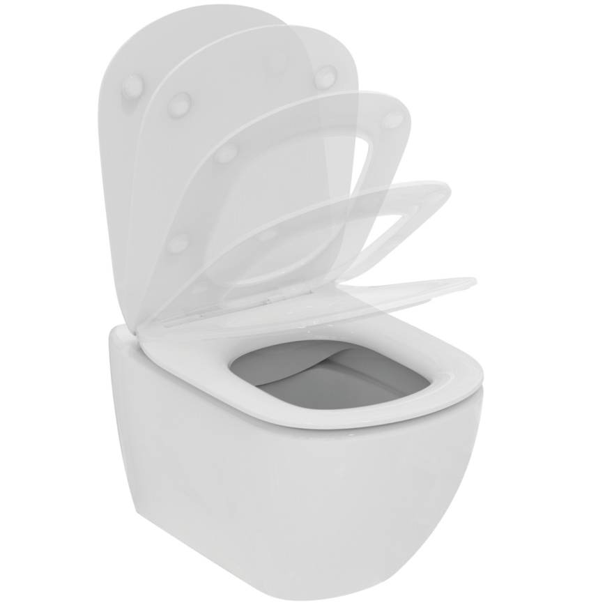 Ideal Standard T536001 - Vägghängd WC utan spolkant med SoftClose-sits TESI keramik/vit