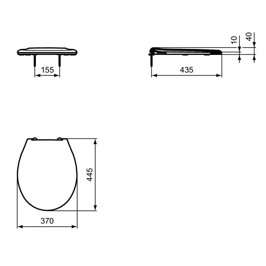 Ideal Standard W835001 - Vit toalettsits