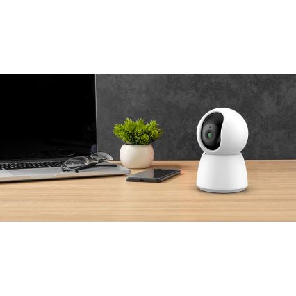 Smartkamera med rörelsesensor 2K 5V Wi-Fi Tuya vit