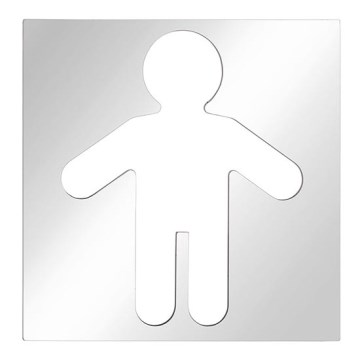 Ikon Män 12x12 cm rostfritt stål/silver