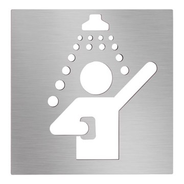 Ikona Dusch 12x12 cm rostfritt stål/silver
