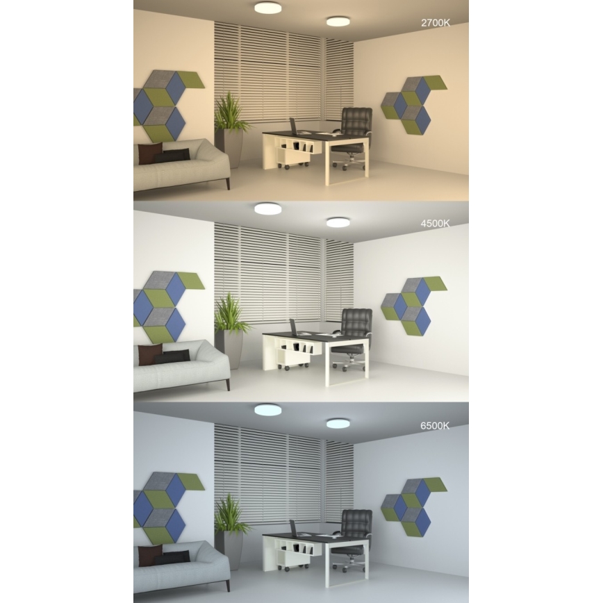 LED Dimbart takarmatur i tak 42W 230V 40 cm + fjärrkontroll