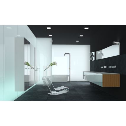 LED Badrumsinfälld taklampa LED/24W/230V 2700-6500K IP44 fyrkantig