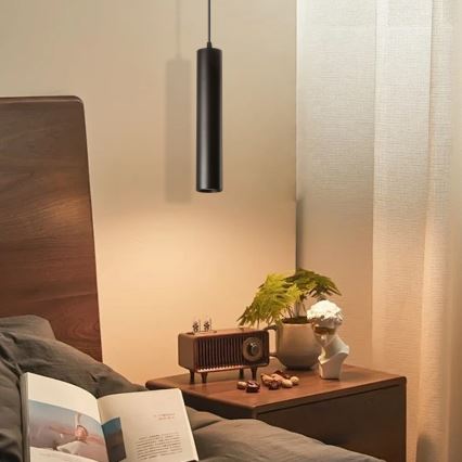 Ljuskrona med textilsladd PUNTO 1xGU10/9W/230V