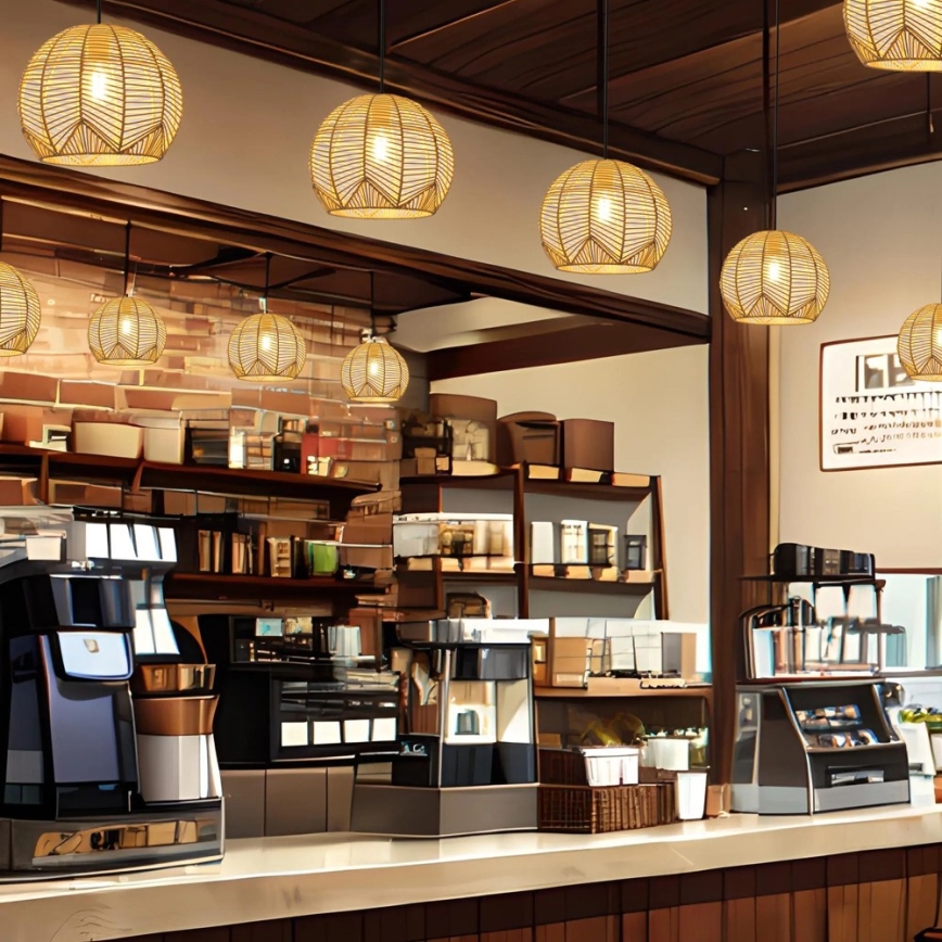 Ljuskrona med textilsladd PELO 1xE27/40W/230V diameter 30 cm rotting