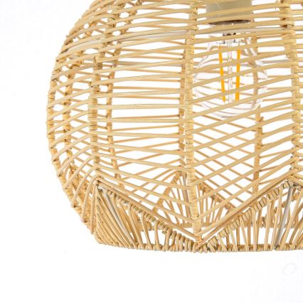 Ljuskrona med textilsladd PELO 1xE27/40W/230V diameter 30 cm rotting