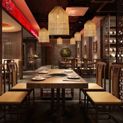 Ljuskrona med textilsladd PELO 1xE27/40W/230V diameter 35 cm rotting