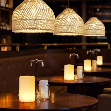 Ljuskrona med textilsladd PELO 1xE27/40W/230V diameter 40 cm rotting