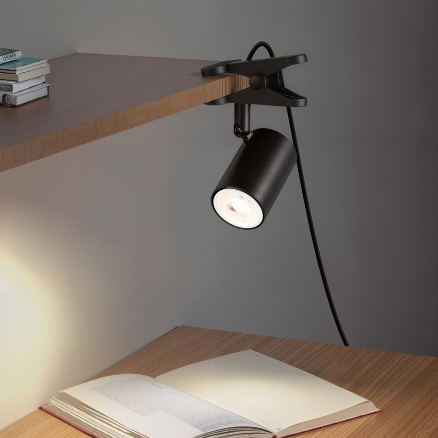 Klämlampa PUNTO 1xGU10/9W/230V svart