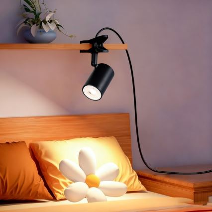 Klämlampa PUNTO 1xGU10/9W/230V svart