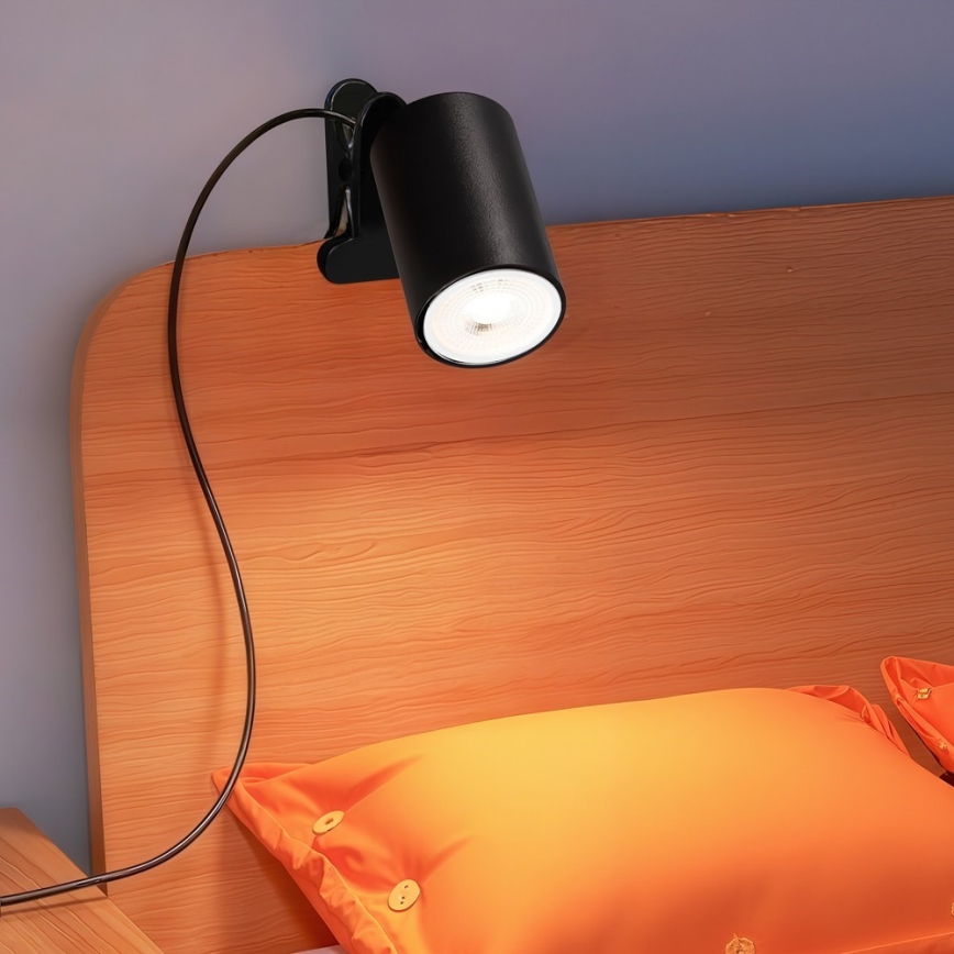 Klämlampa PUNTO 1xGU10/9W/230V svart