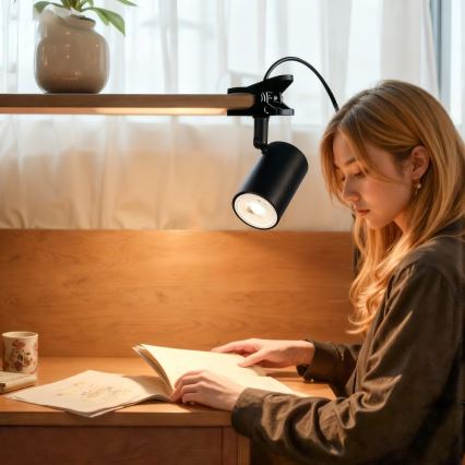 Klämlampa PUNTO 1xGU10/9W/230V svart