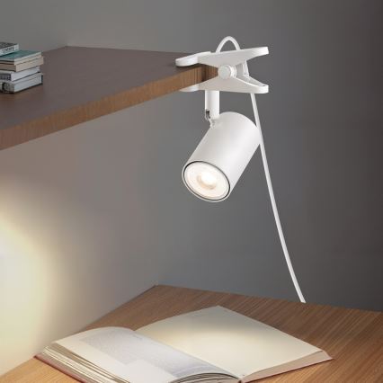 Klämlampa PUNTO 1xGU10/9W/230V vit