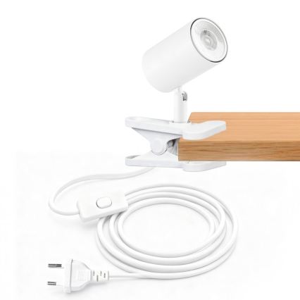 Klämlampa PUNTO 1xGU10/9W/230V vit
