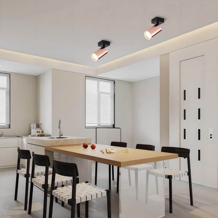 Spotlampa PUNTO 1xGU10/9W/230V roséguld