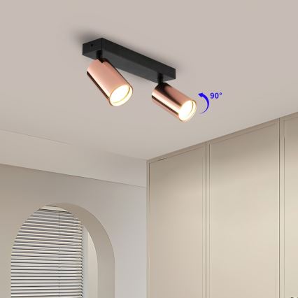 Spotarmatur PUNTO 2xGU10/9W/230V roséguld