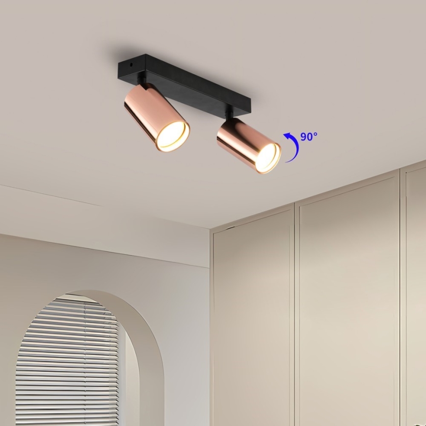 Spotarmatur PUNTO 2xGU10/9W/230V roséguld