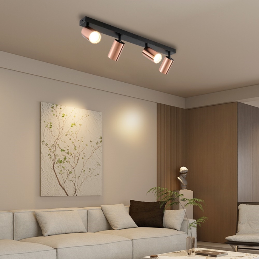 Spotlightsarmatur PUNTO 4xGU10/9W/230V roséguld