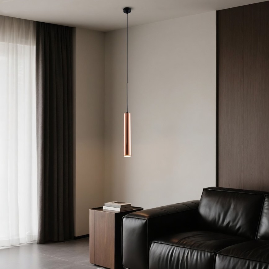 Takpendel PUNTO 1xGU10/9W/230V roséguld