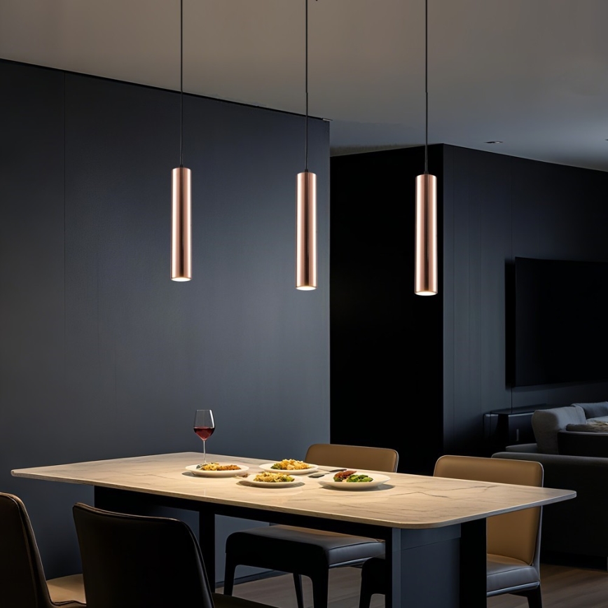 Takpendel PUNTO 1xGU10/9W/230V roséguld