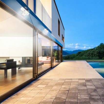 LED solcell väggbelysning med sensor LED/5W/5,5V IP65 2400 mAh