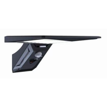 LED solcell väggbelysning med sensor LED/2,6W/5,5V IP65 1800 mAh svart