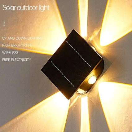 LED solcellsvägglampa med sensor LED/2W/5V IP54 1300 mAh