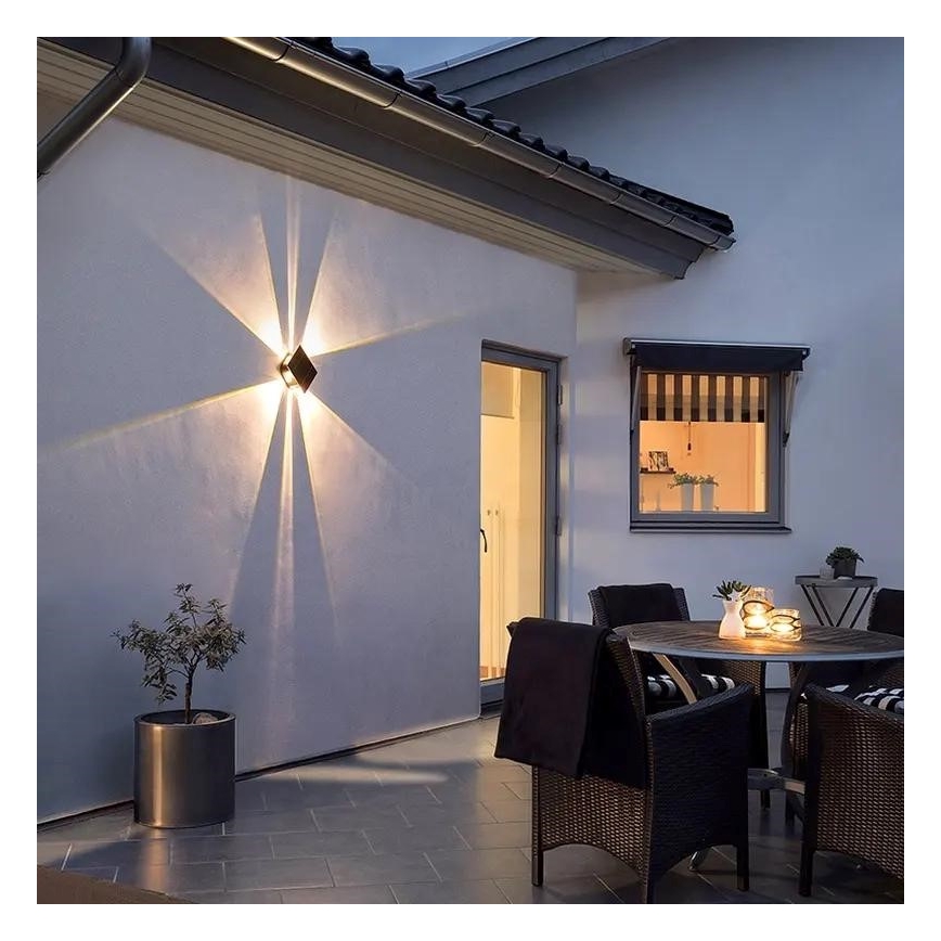 LED solcellsvägglampa med sensor LED/2W/5V IP54 1300 mAh