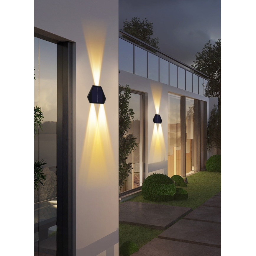 LED solcellsvägglampa med sensor LED/2W/5V IP54 1300 mAh