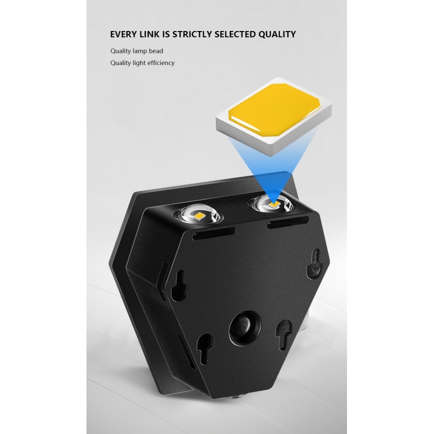 LED solcellsvägglampa med sensor LED/2W/5V IP54 1300 mAh
