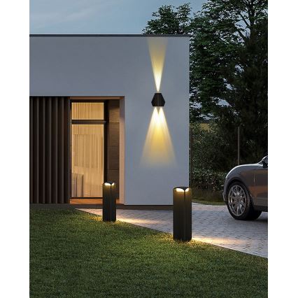 LED solcellsvägglampa med sensor LED/2W/5V IP54 1300 mAh