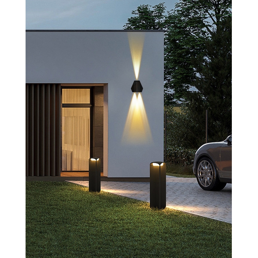 LED solcellsvägglampa med sensor LED/2W/5V IP54 1300 mAh