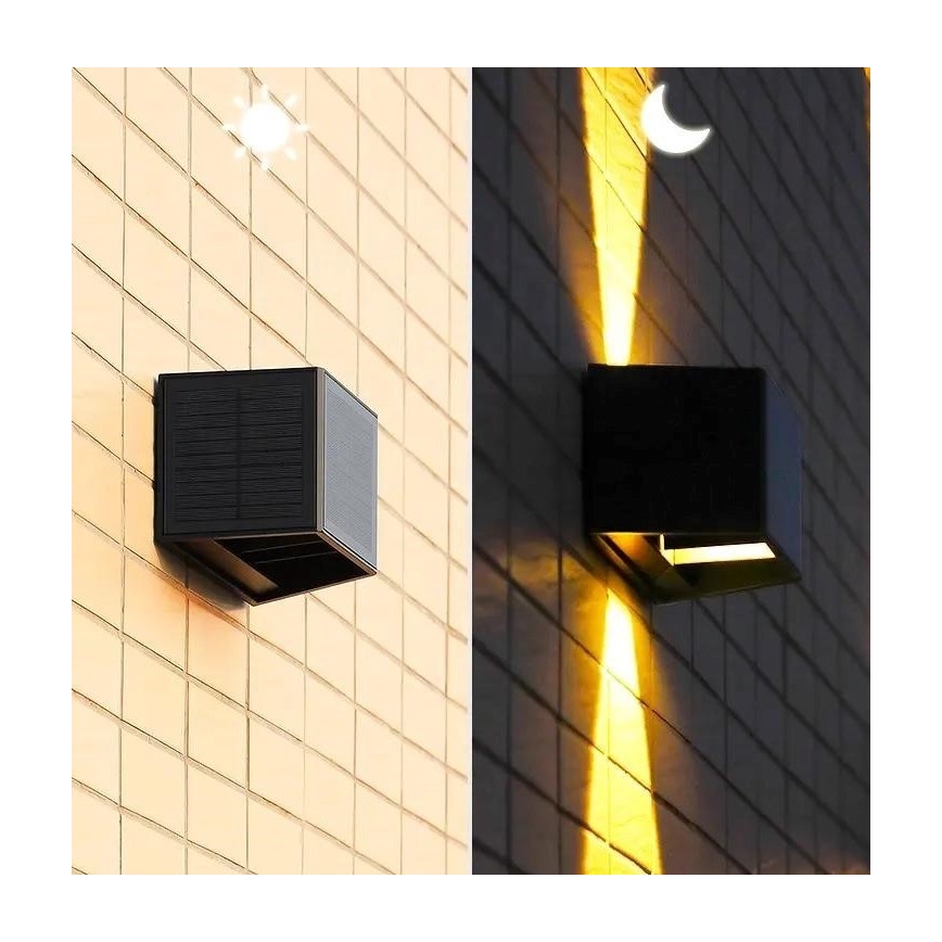 LED solcellsvägglampa med sensor LED/2W/5V IP54 1300 mAh