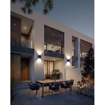 LED solcellsvägglampa med sensor LED/2W/5V IP54 1300 mAh