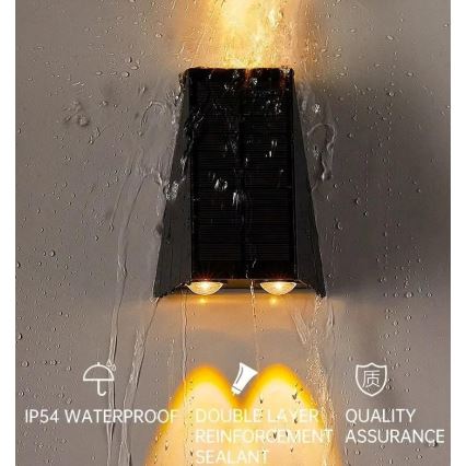 LED solcellsvägglampa med sensor LED/2W/5V IP54 1300 mAh