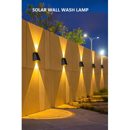 LED solcellsvägglampa med sensor LED/2W/5V IP54 1300 mAh