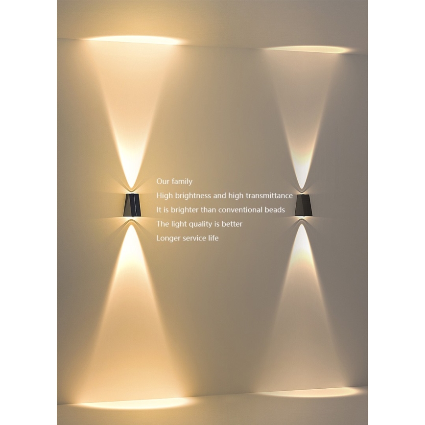 LED solcellsvägglampa med sensor LED/2W/5V IP54 1300 mAh