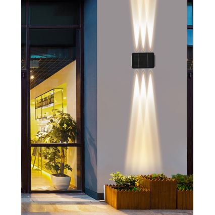 LED solcellsvägglampa med sensor LED/2W/5V IP54 1300 mAh