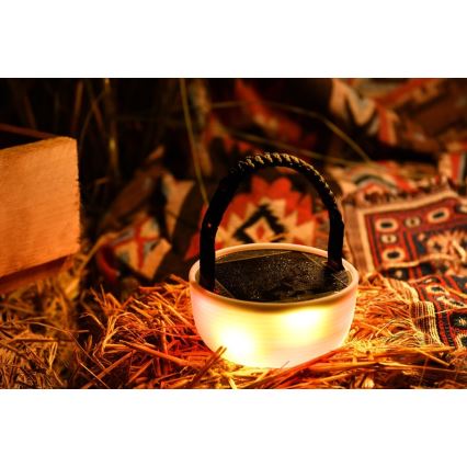 LED RGB Bärbar solcells-laddningslampa med LED-slinga LED/10W/5V 3600 mAh IP65 3600 mAh