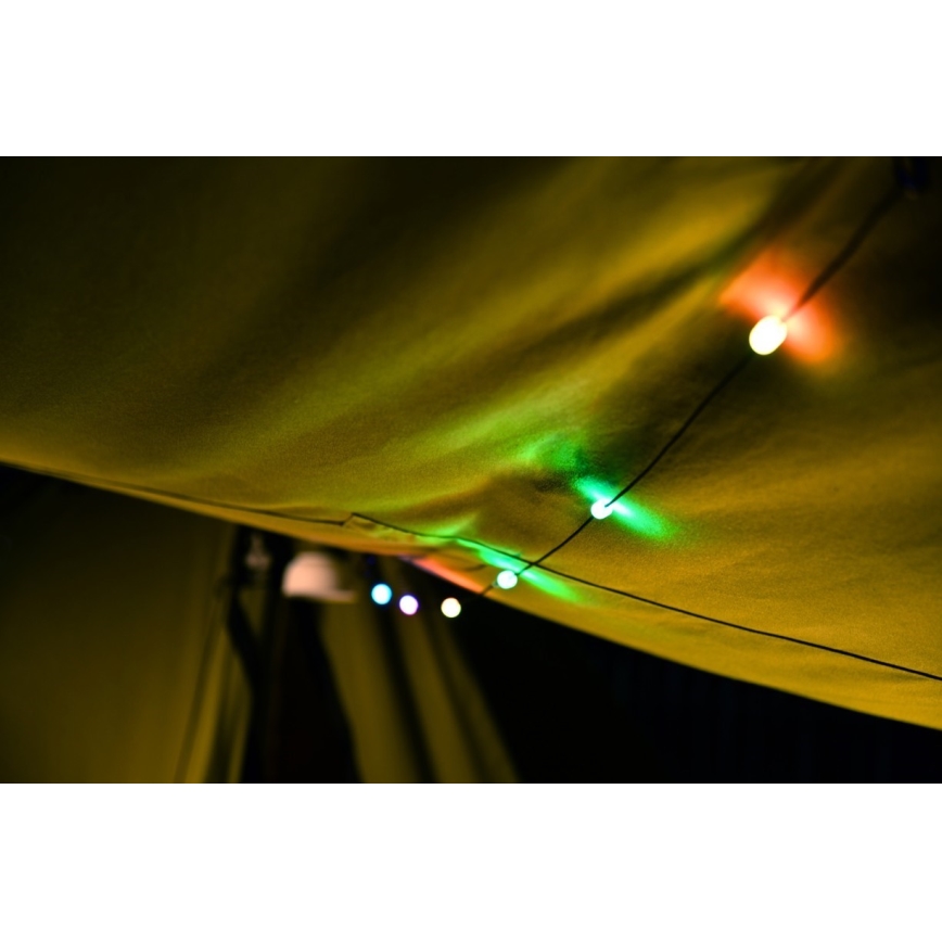 LED RGB Bärbar solcells-laddningslampa med LED-slinga LED/10W/5V 3600 mAh IP65 3600 mAh